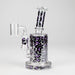 7″ 2-in-1 Leopard Print Rig with Perc – Banger & Bowl Included Glass Rig 777 Smoke Purple