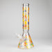 14″ 7mm Glass Beaker Bong with Assorted Flower Design & Ice Catcher Glass Bong 777 Smoke Design 2