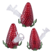 4″ Upright Strawberry Glass Bubbler – Red [SMKZ178] Glass Bong Canadian Distributor