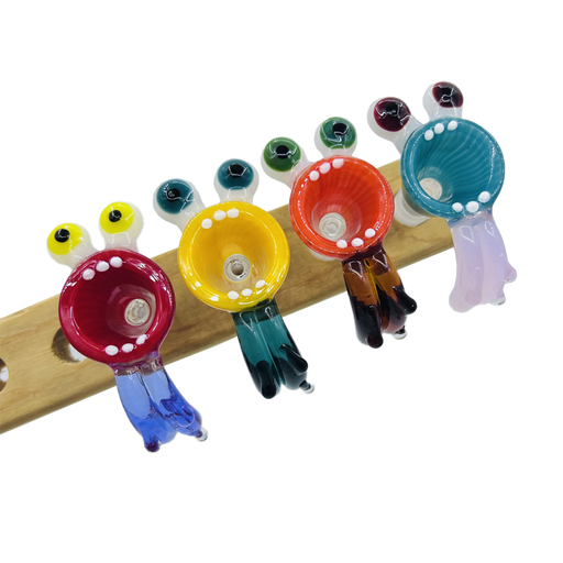 Color Handle Glass Bowl - Assorted (CC483) Bowl · Banger · Oil Burner Canadian Distributor