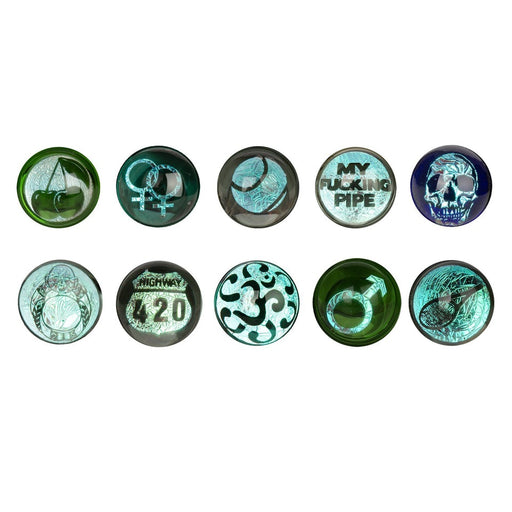 Red Eye Glass® | 4.25" Spoon Hand Pipe W/Flat Mouthpiece & Dichroic Image Marble (Assorted) Glass Pipe West Coast Gifts