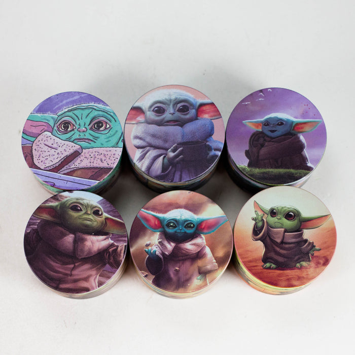 2.5" 4-Layer Metal Herb Grinder – Star Wars Design (Box of 6) Display Pack 777 Smoke