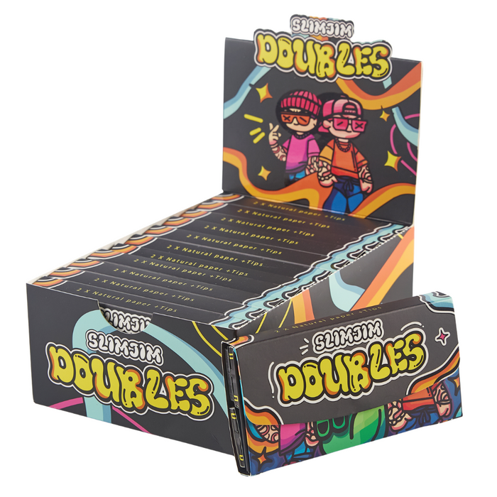 Slimjim – Doubles (King Size Papers + Tips x 2) (Box of 12) King Size SLIMJIM