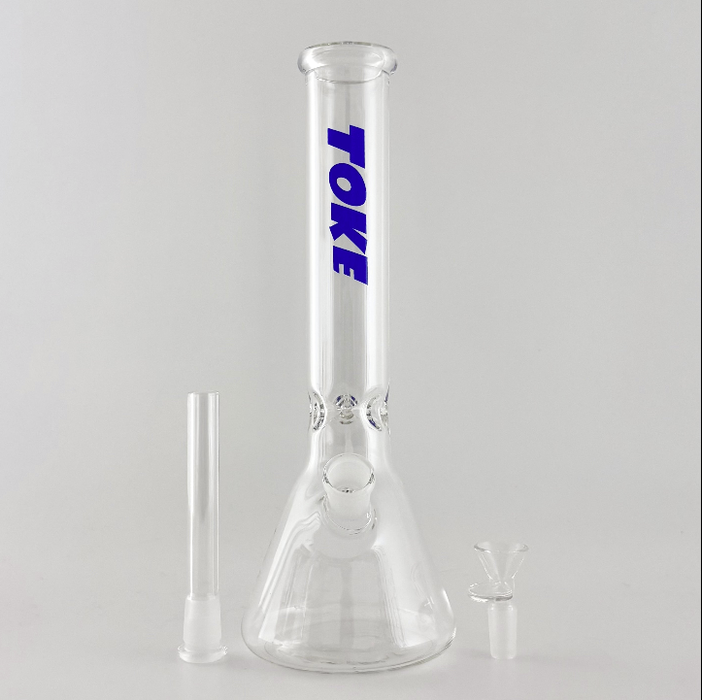 TOKE - 12" Beaker Bongs – 4mm Thick Glass Glass Bong Super Supplys Inc