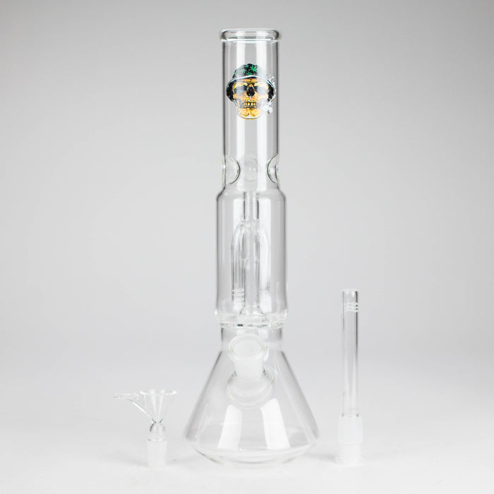 12" Beaker glass water bong with Perc [GP1968] Glass Bong Smoking Cat Distribution Clear