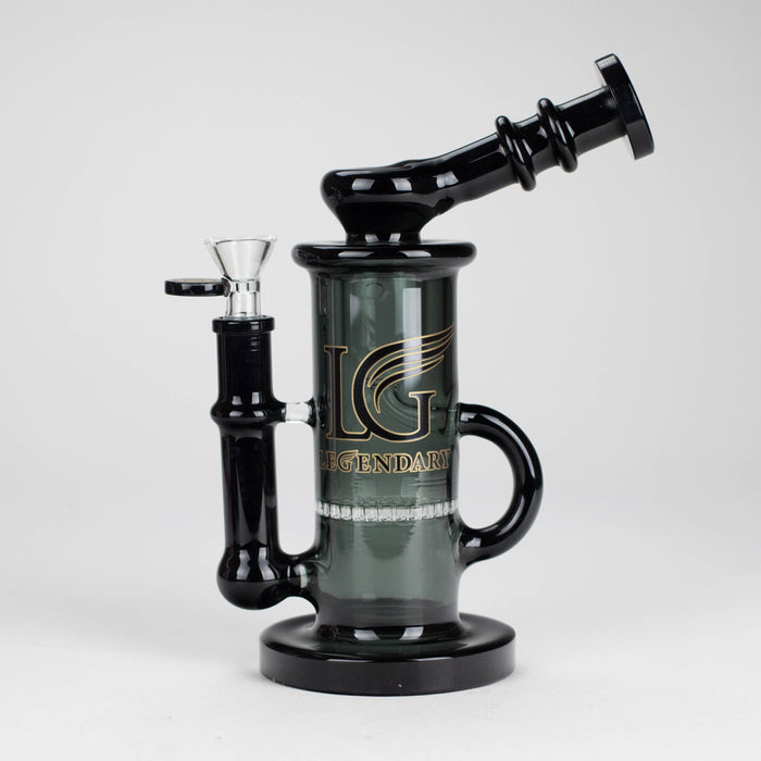 Legendary™ | 10" Inner Recycler Rig [LG 321] Glass Bong Smoking Cat Distribution Black