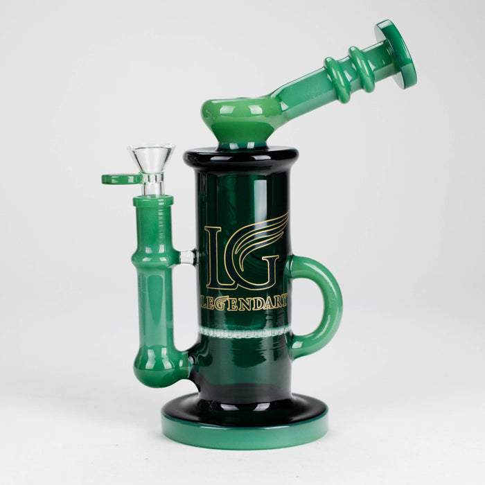 Legendary™ | 10" Inner Recycler Rig [LG 321] Glass Bong Smoking Cat Distribution Jade Green
