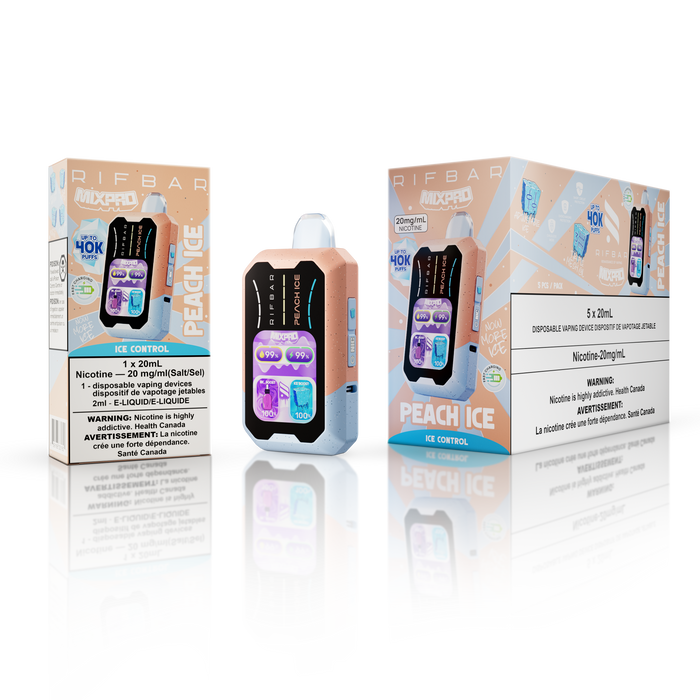 [ON] RIFBAR | MIXPRO ICE/SWEET & NICOTINE CONTROL Ontario Excise Tax Canadian National Distributors PEACH ICE