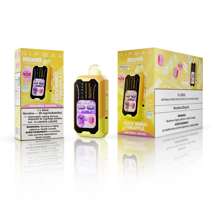 [ON] RIFBAR | MIXPRO ICE/SWEET & NICOTINE CONTROL Ontario Excise Tax Canadian National Distributors PEACH MANGO PINEAPPLE