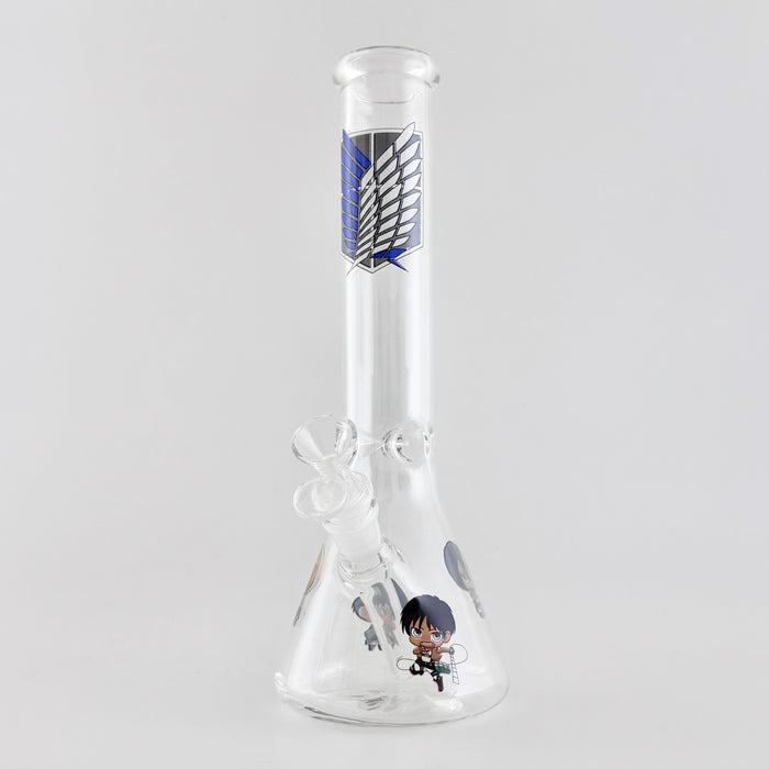 12" Anime-Themed Beaker Bongs – 4mm Thick Glass Glass Bong Super Supplys Inc Survey Corps
