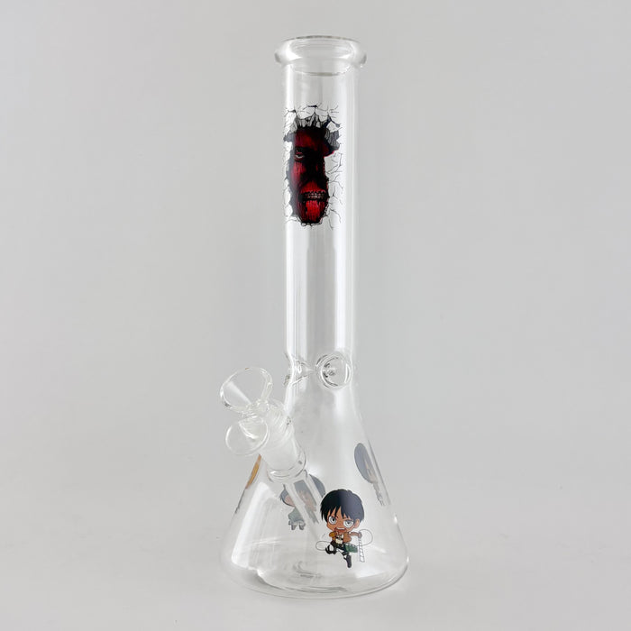 12" Anime-Themed Beaker Bongs – 4mm Thick Glass Glass Bong Super Supplys Inc Titan