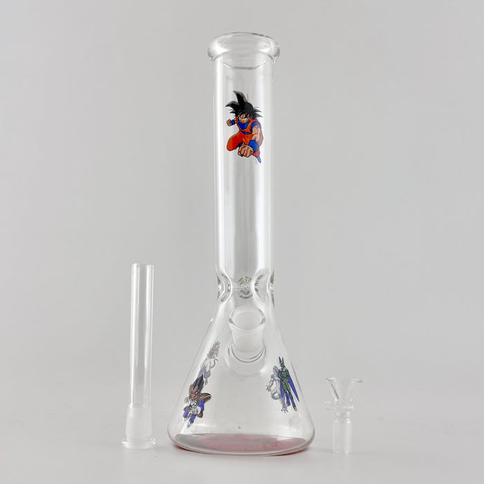 12" Anime-Themed Beaker Bongs – 4mm Thick Glass Glass Bong Super Supplys Inc