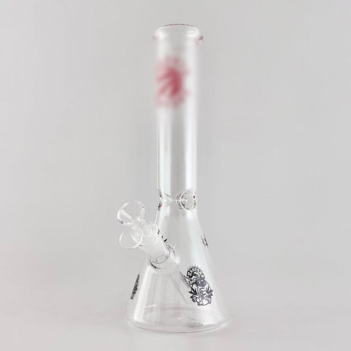 12" Toronto-Themed Beaker Bongs – 4mm Thick Glass Glass Bong Super Supplys Inc Red & Black