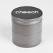Cheech | 50mm 4-Piece Non-Sticky Grinder with Gift Pouch [GR-8] Regular Grinder Smoking Cat Distribution Silver