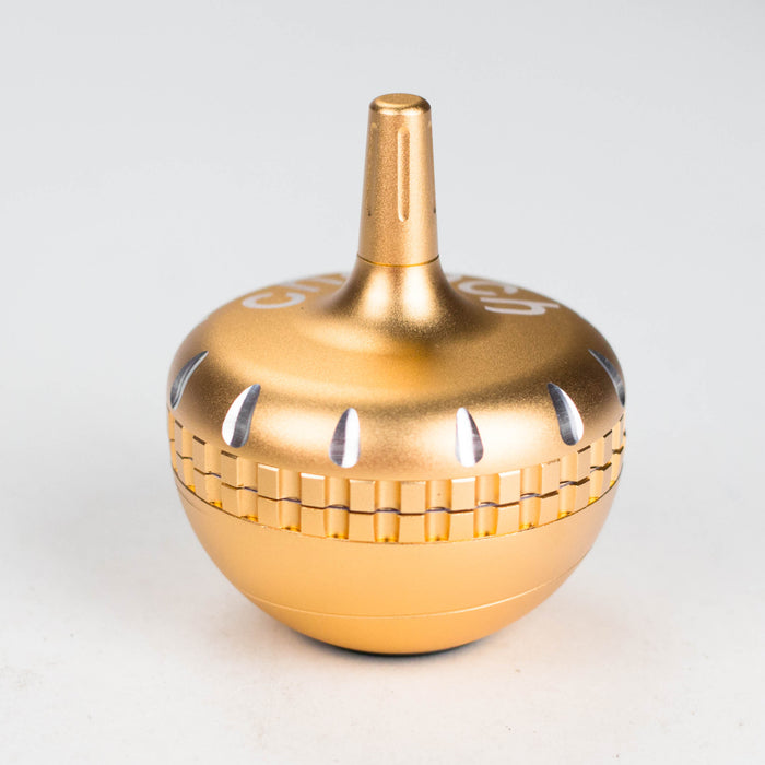 Cheech | 63mm 4-Piece Spinner Grinder [GR-15] Regular Grinder Smoking Cat Distribution Gold