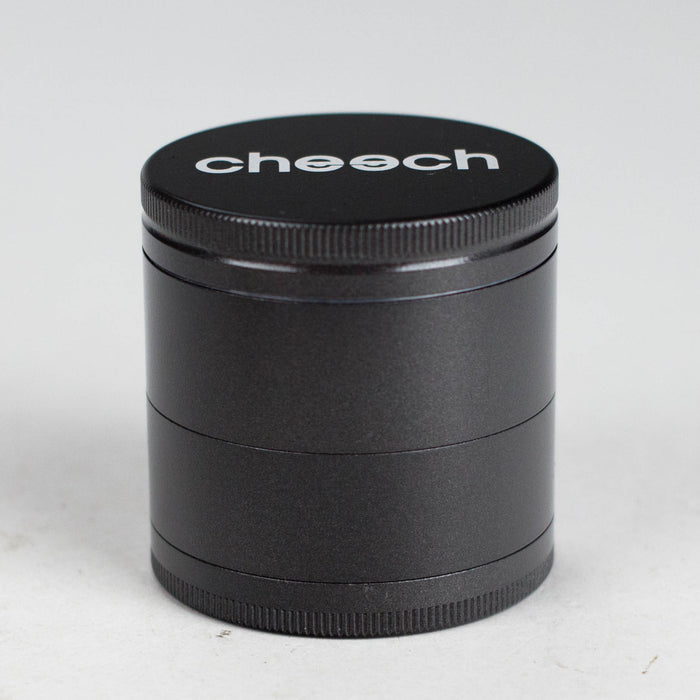 Cheech | 50mm 4-Piece Non-Sticky Grinder with Gift Pouch [GR-8] Regular Grinder Smoking Cat Distribution Black