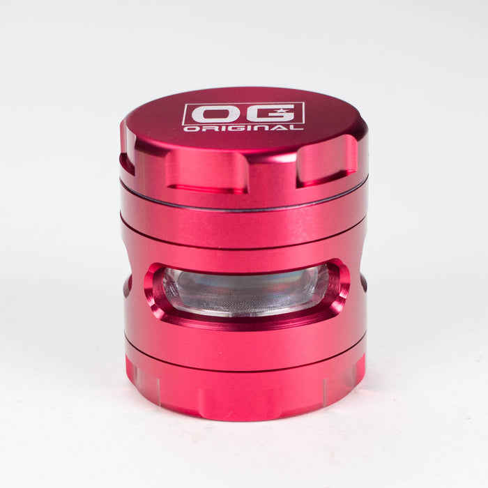 OG Original | 56mm 4-Piece See-Through Grinder [OG-GR] Regular Grinder Smoking Cat Distribution Red