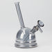 7" Solid Color Electroplate Glass Bubbler Glass Bong 777 Smoke Grey