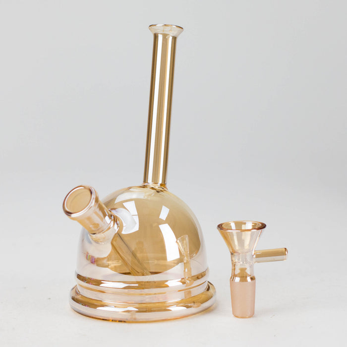 7" Solid Color Electroplate Glass Bubbler Glass Bong 777 Smoke