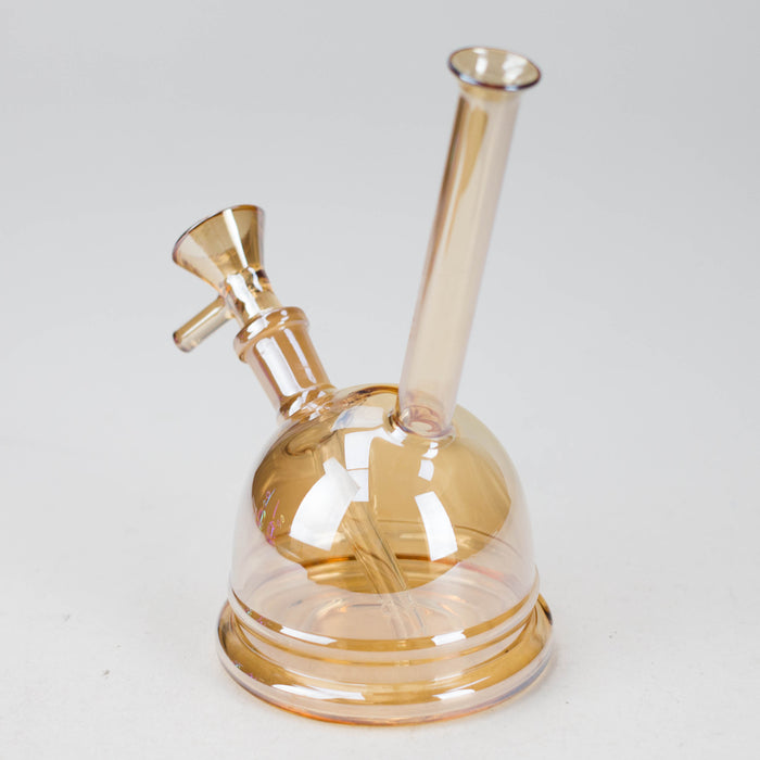 7" Solid Color Electroplate Glass Bubbler Glass Bong 777 Smoke