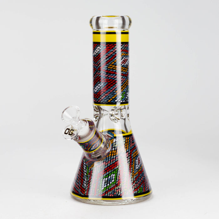 OG Original | 9″ 9 mm Mosaic Pattern Water Pipe (OG701) Glass Bong Smoking Cat Distribution Yellow