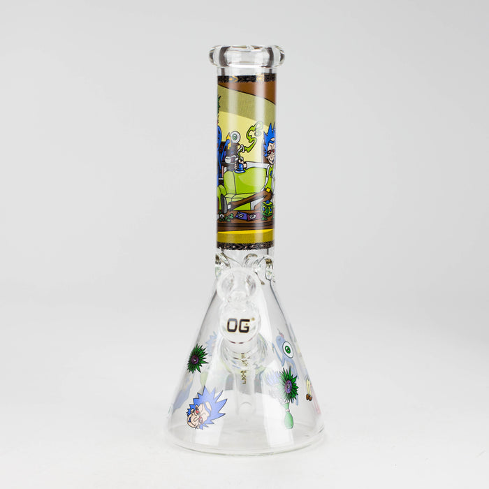 OG Original | 10″ Funky Decal Bongs (OG702) – Assorted Glass Bong Smoking Cat Distribution Design 2