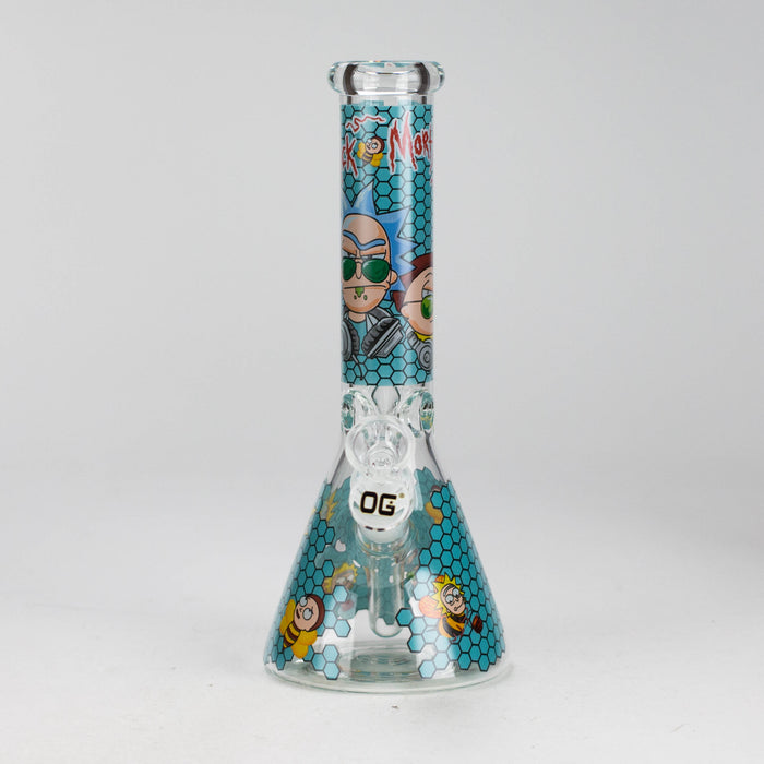 OG Original | 10″ Funky Decal Bongs (OG702) – Assorted Glass Bong Smoking Cat Distribution Design 3