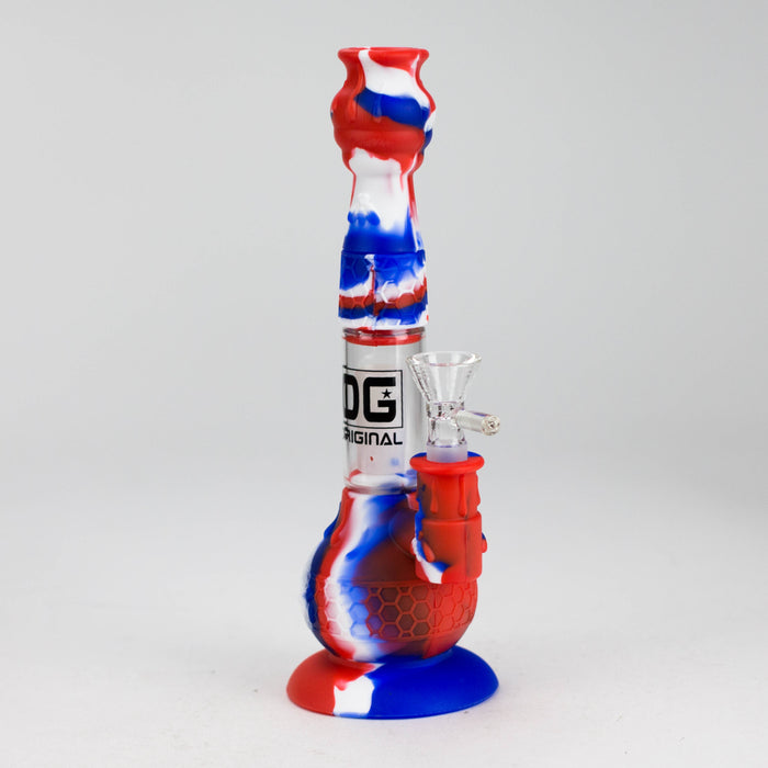 OG Original | 9" Silicone Honeycomb Water pipe (OG-SLB024)-Assorted Resin · Silicone Rig Smoking Cat Distribution