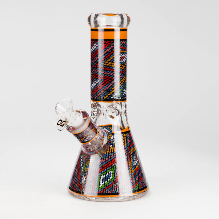 OG Original | 9″ 9 mm Mosaic Pattern Water Pipe (OG701) Glass Bong Smoking Cat Distribution Orange