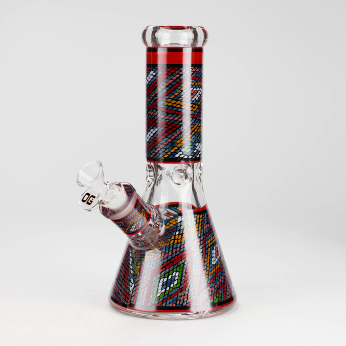 OG Original | 9″ 9 mm Mosaic Pattern Water Pipe (OG701) Glass Bong Smoking Cat Distribution Red