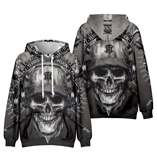 Terror Division Skull Hoodie Long Sleeve Super Supplys Inc