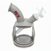 FLX | G700 - 6" Silicone Dekatron Bong Resin · Silicone · Plastic Bong Bestfive Enterprise Ltd. Gray