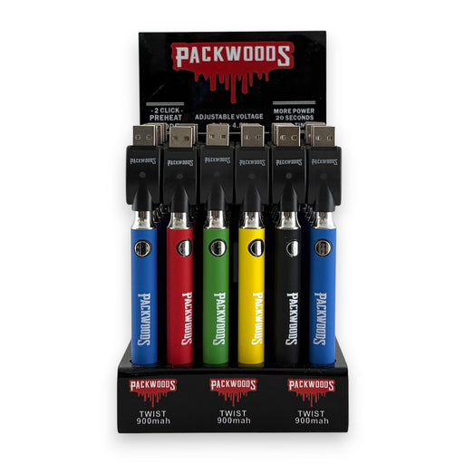 Packwoods 510 Twist Battery Display – 30 Count 510 Battery Super Supplys Inc