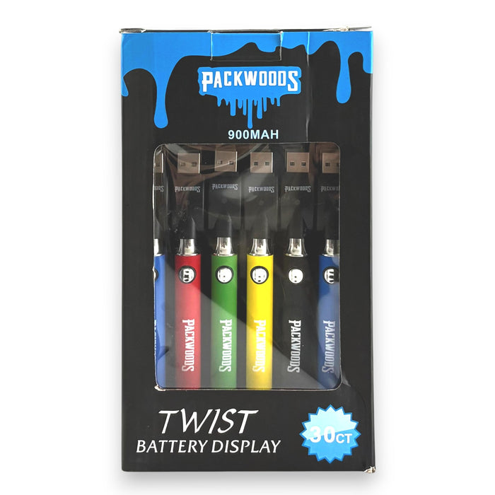 Packwoods 510 Twist Battery Display – 30 Count 510 Battery Super Supplys Inc