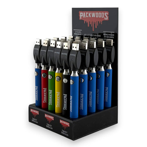Packwoods 510 Twist Battery Display 30 Count One Wholesale Packwoods 510 Twist Battery Display 30 Count One Wholesale