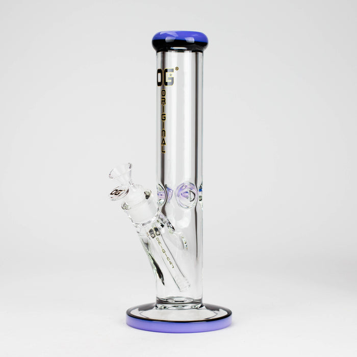 OG Original | 12" 9mm Straight Tube Bong (OG-653) Glass Bong Smoking Cat Distribution Purple