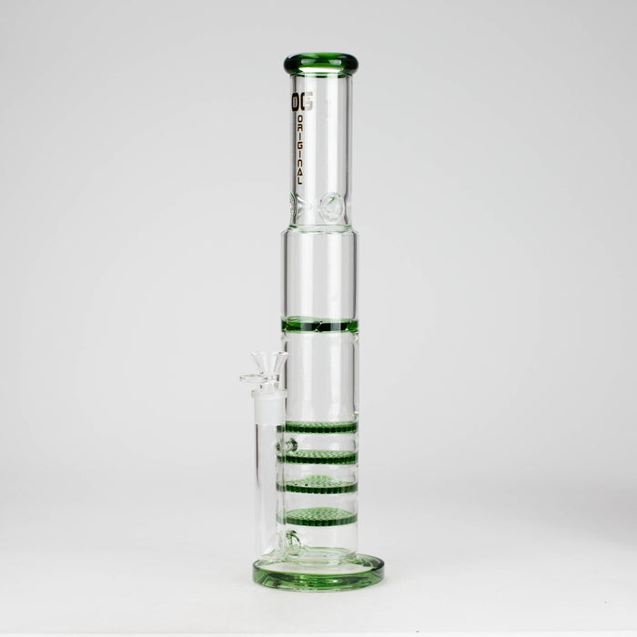 OG Original | 17" Honeycomb with Spinner (OG-672) Glass Bong Smoking Cat Distribution Green