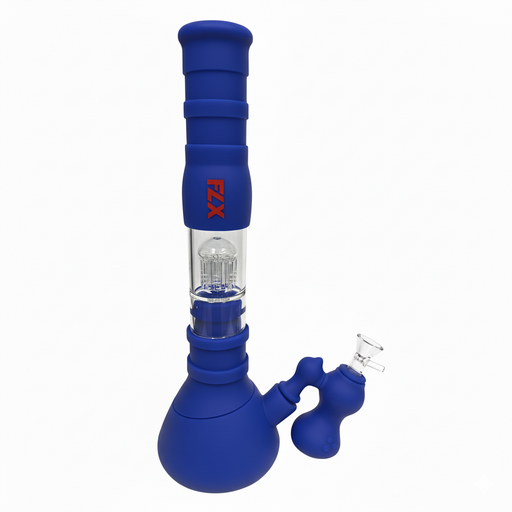 FLX | G400 – 10" Silicone Capacitor Bong Resin · Silicone · Plastic Bong Bestfive Enterprise Ltd. Blue