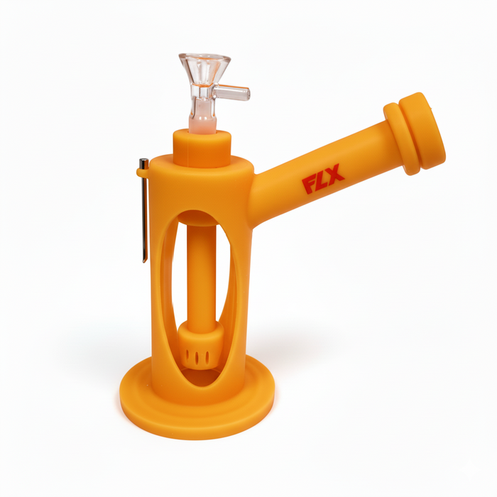 FLX | G200 – 9" Silicone Alternator Bong Resin · Silicone · Plastic Bong Bestfive Enterprise Ltd. Orange
