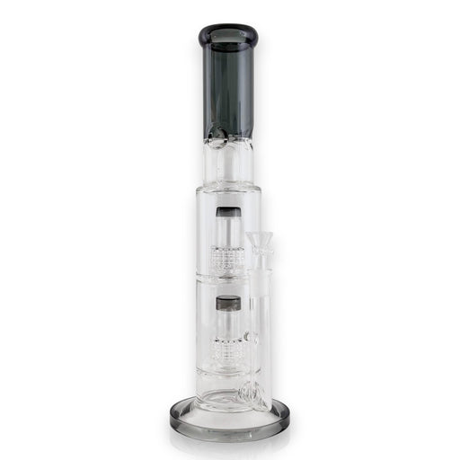 17" Straight Shooter with Dual Dome Matrix Percolators Glass Bong Super Supplys Inc