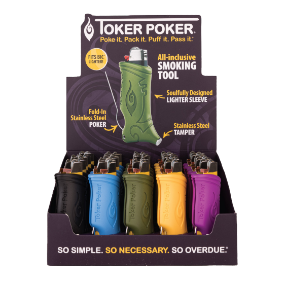 Toker Poker |  Bic lighter Standard Color Mix-25PC Display
