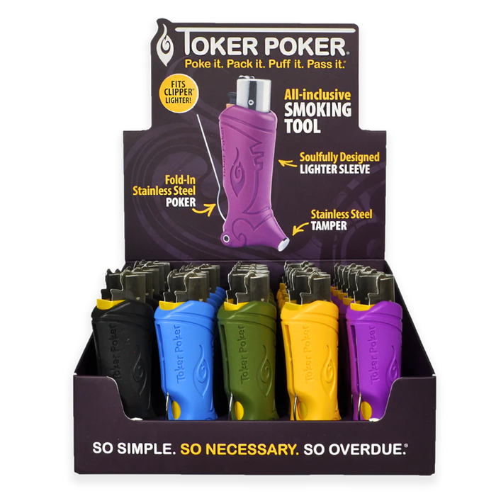 Toker Poker | Clipper lighter Standard Color Mix-25PC Display