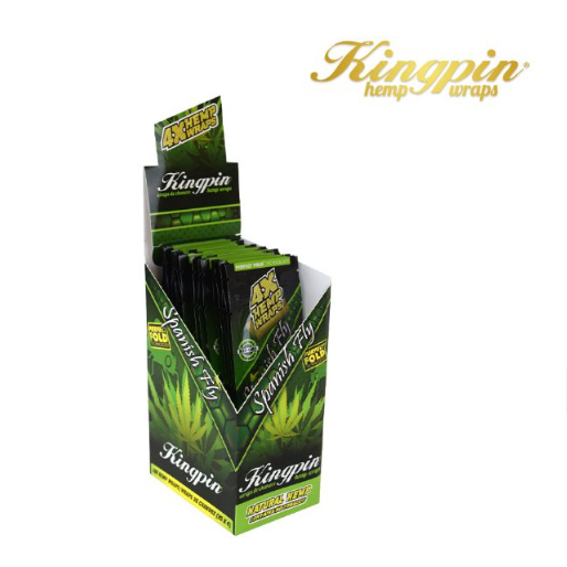 KINGPIN HEMP WRAPS 25*4 [ SMK916 ] Leaf Wrap NIBO Distribution SPANISHFLY