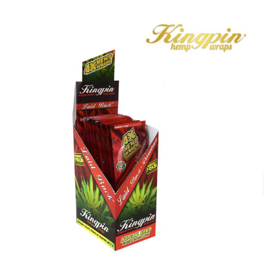 KINGPIN HEMP WRAPS 25*4 [ SMK916 ] Leaf Wrap NIBO Distribution LAIDBACK