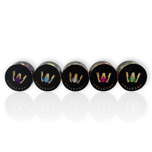 Wellcann | 50mm Metal Tobacco Grinders – 12-Piece Display Set Display Pack Super Supplys Inc
