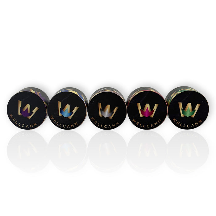 Wellcann | 50mm Metal Tobacco Grinders – 12-Piece Display Set Display Pack Super Supplys Inc