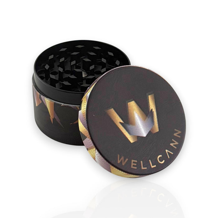 Wellcann | 50mm Metal Tobacco Grinders – 12-Piece Display Set Display Pack Super Supplys Inc