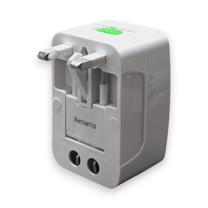 All-in-One International Travel Adapter with Surge Protection Adapter Super Supplys Inc