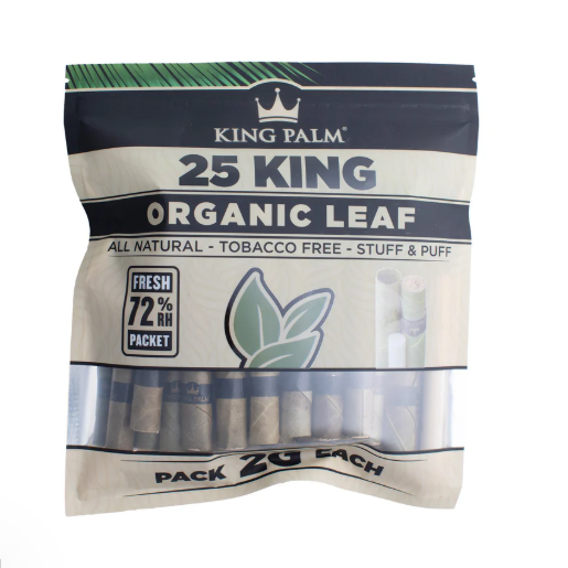 King Palm 25 King Rolls / Pouch - 8 Units Per Display Box Leaf Wrap NIBO Distribution