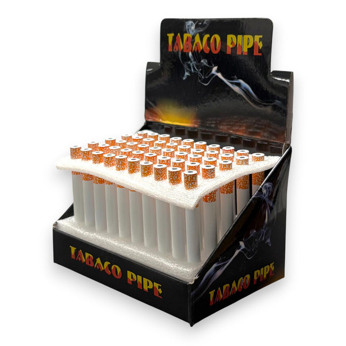 50-Piece Cigarette-Style Tobacco Pipe Display One Hitter Super Supplys Inc